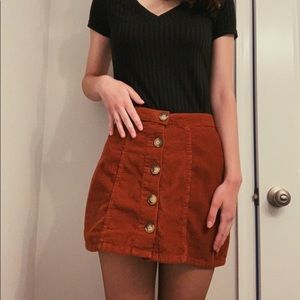 Corduroy Mini Skirt